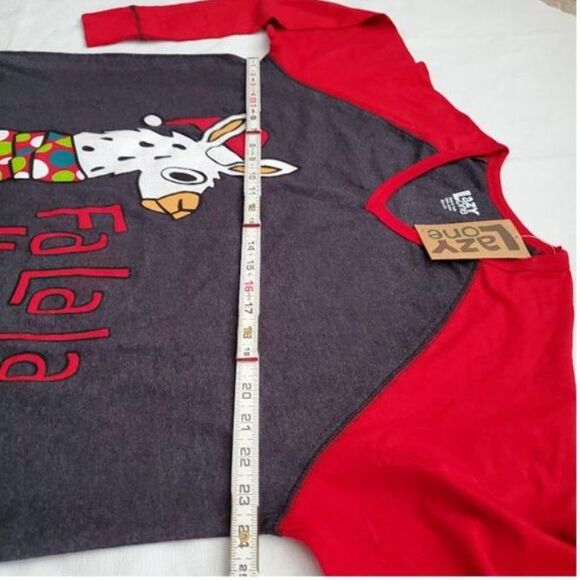 NWT Lazy One Falala Llama Christmas Nightshirt Long-sleeve Size L/XL Pyjamacore - Picture 6 of 9